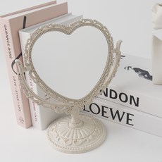 Double J 復古化妝桌鏡 B, 米色