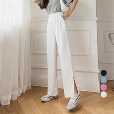 PAPERMENTS 女款寬鬆開衩休閒褲