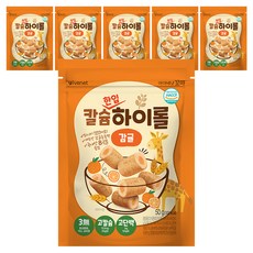 아이배냇 꼬마 칼슘 한입 하이롤 과자, 50g, 6개, 감귤