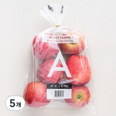 셀렉트팜 A사과, 1.5kg(중과, 6~7입/봉), 5개