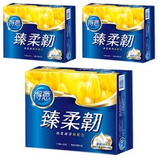 得意 臻柔韌抽取式花紋衛生紙 緻柔細滑新配方 強韌交織 耐用不易破損 五重保證 安心使用, 24包, 3袋