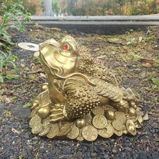 風聞堂 招財進寶 三足蟾蜍 黃銅裝飾品, 混合色