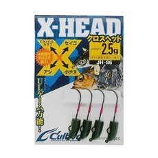 C'ultiva JH 86 X HEAD 子彈型鉛頭鉤 根魚 根釣 歐娜, 4個, 1組