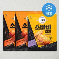 고메 소바바 치킨 양념 순살 375G 2P + 소이허니 윙 300g (냉동), 1.05kg, 1세트