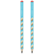 STABILO 思筆樂 EASYgraph 人體工學思筆樂洞洞鉛筆右手 HB鉛筆, 淺藍色, 2支