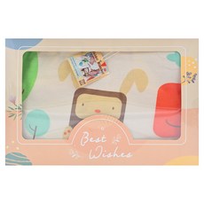 mezoome 有機棉舒適被 兔兔造型新生兒被毯 螺紋編織 紮實保暖 無毒染料安心無虞, 80 x 100cm, premium 兔兔