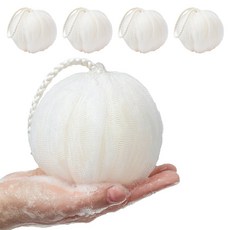 하비티 소프트 대형 샤워볼, 화이트, 1개입, 5개