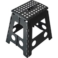 가쯔 다용도 콤팩트 접이식 의자 L, 블랙, 1개