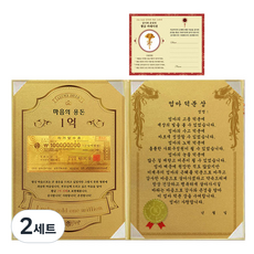 父母節心意的零用錢黃金1億感謝狀+24K金康乃馨防電磁波貼紙, 感謝媽媽獎, 2個