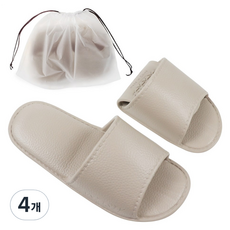 하늬통상 EVA 경량 여행용 실내슬리퍼, 베이지, 4개