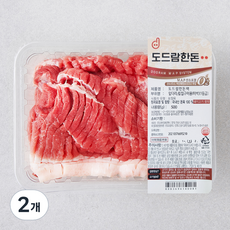 도드람한돈 미박 앞다리 칼집 1등급 구이용 (냉장), 500g, 2개
