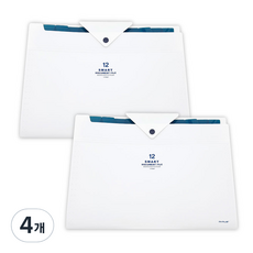 12포켓 인덱스 멀티파일, 화이트(24-2002), 4개