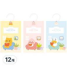 카카오프렌즈 에이프릴샤워 종이 샤쉐 인더하우스, 18g, 12개, 클린코튼