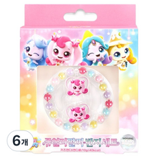 LeadersinPharm Catch Teenieping珠寶手鍊戒指 孩童糖果 隨機出貨, 6個, 10g, 草莓味