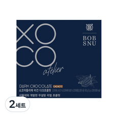 BOBSNU Babsnun ChoCo Atelier無糖素食黑巧克力禮盒, 160g, 2組