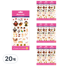 Uniart 教育用透明貼紙 秋季, 20個, 混合顏色