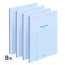 모트모트 라이팅 패드 노트 B6, 웨이브 블루, 60매, 8개