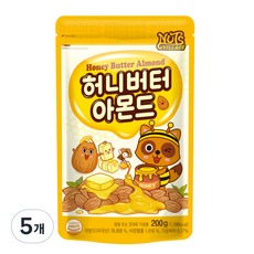 넛츠빌리지 허니버터 아몬드, 200g, 5개