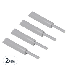 ALLGORR 簡約一觸式按壓橡膠型反彈門扣 4入 + 安裝螺絲 3入 + 貼紙組, 2套