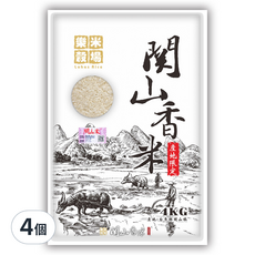 樂米穀場 關山香米 台東關山產, CNS二等, 4kg, 4包