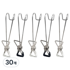 월드크린 스테인리스 논슬립 다용도 집게, 랜덤발송, 30개