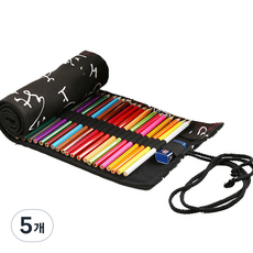 Allode 帆布捲簾式色鉛筆袋 72色 82 x 20 cm, 13 黑色書法, 5個