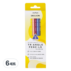 munhwA Deojon 三角鉛筆 B 5款套組, 6套, 混合色