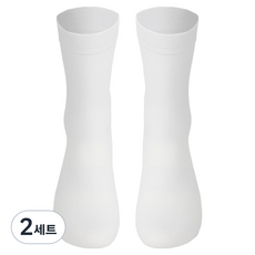 사일런스 프리미엄 삭스 자전거양말, 화이트, 2세트