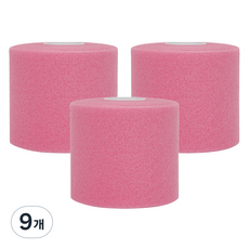 크리다 언더랩 근본 스포츠테이프 3.5cm x 20m 핑크, 9개, 1개입