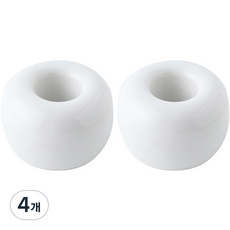 솔브리빙 고급 마카롱 욕실 세라믹 도자기 칫솔꽂이 걸이 거치대, 화이트, 4개