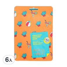 PATCH HOLIC Aqua plus + 舒緩補水面膜, 1片, 6包