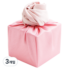 봄91 111 실크 겹보자기 50 x 50 cm, 아이보리 + 로즈핑크, 3개입
