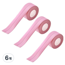 Block Mart 浴室廚房防黴膠帶 粉紅色 3.2m x 2.2cm, 6個
