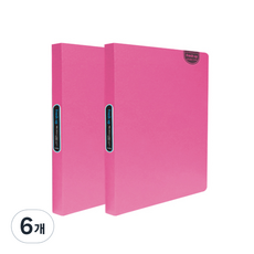 Heemang 希望文件 New Fresh Up 迷你 3孔 O型環活頁夾, 粉紅色, 6個