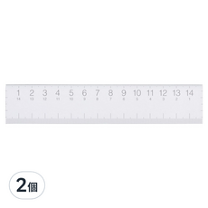 MUJI 無印良品 壓克力透明尺 15cm, 透明色, 2個