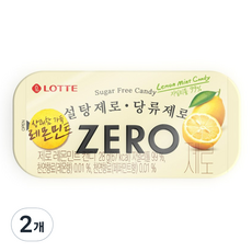 롯데제로 레몬민트 캔디, 2개, 28g