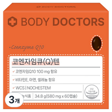 Body Doctors 輔酶Q10 34.8g, 60片, 3個