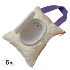 Harui攜帶型濕紙巾收納包 大型, 淡黃色, 6個