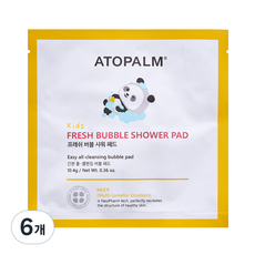 아토팜 키즈 프레쉬 버블 샤워패드, 10.4g, 6개