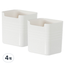 LIVING MANGO 多用途收納整理盒, 白色, 4個