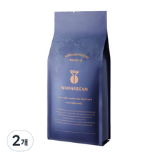 WANNABEAN ROASTERY Aroma 綜合原豆咖啡, 原豆(不研磨), 1kg, 2個