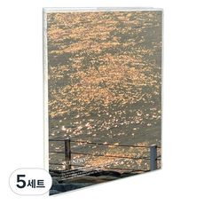 Recoz A5風景照片萬年型日誌 + PVC封套組, 日落之後, 5套