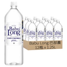 Babu Long 巴部農 天然鹼性礦泉水, 1.25L, 12瓶