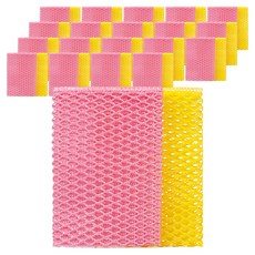 이지웰 NEW 망사 수세미 핑크 10p + 노랑 10p 세트, 10개입, 2세트