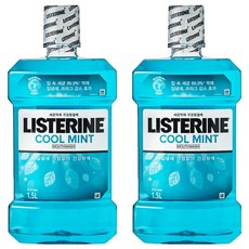 LISTERINE 李施德霖 沁涼薄荷漱口水, 1.5L, 2개