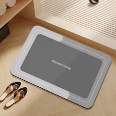 비욘드리빙 심플리홈 빨아쓰는 규조토 발매트, 스퀘어 그레이1라인