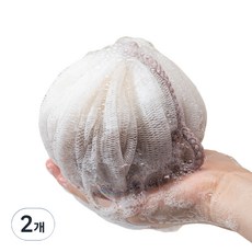 하비티 소프트 대형 샤워볼, 베이지, 1개입, 2개