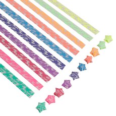 微笑的活動雙面星星折紙多功能紙 夜光 一拍即合, 10 種顏色, 210