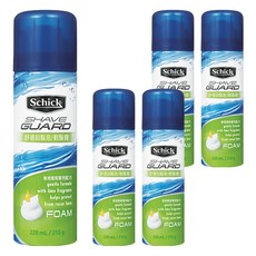 Schick 舒適牌 刮鬍泡 敏感型，溫和配方，滋潤保濕, 210g, 5瓶