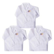 Oztoy 我的朋友Ari 長袖醫生袍 角色扮演服裝 3件組, 白色